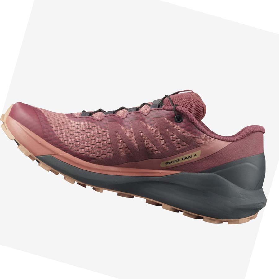 Tenis Para Trail Running Salomon SENSE RIDE 4 Mujer Morados Naranjas | MX 2751ZUT